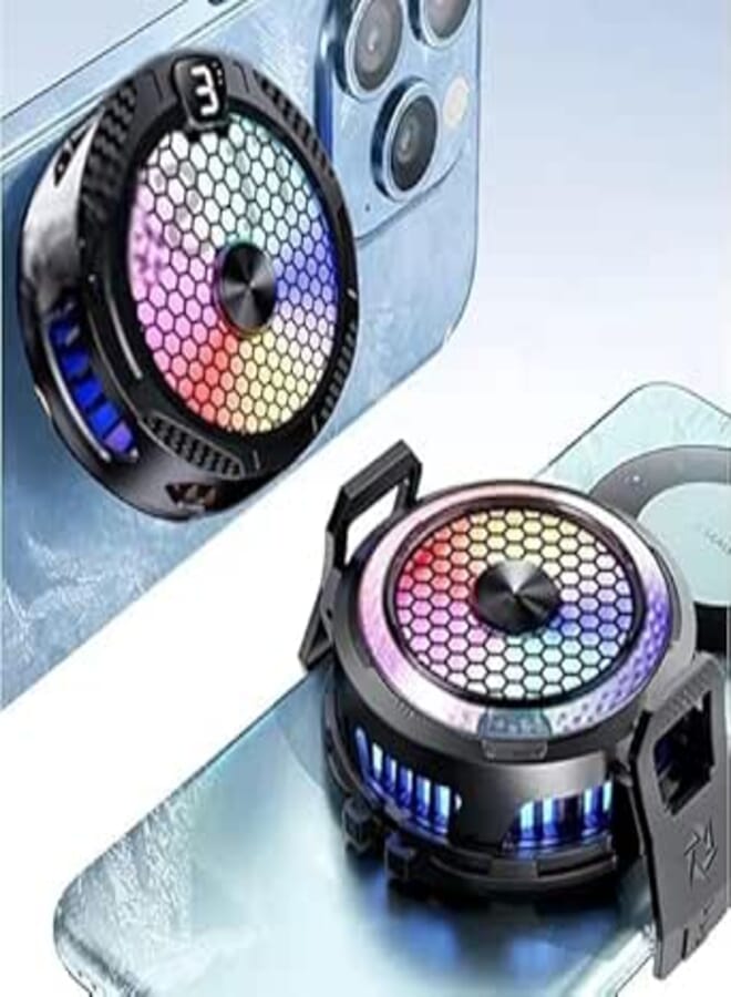 Adhomax Mobile phone temperture Cooler, For Gamers, Drivers, 2 in 1, Works With Magsafe, 5 minutes to Freeze, Type-c cable, all day use, free Pupg fingers and free 2 Trigger Clips cooling, 1 Pack